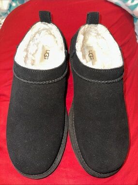 UGG Black Suede Shearling-Lined Ankle mini Booties